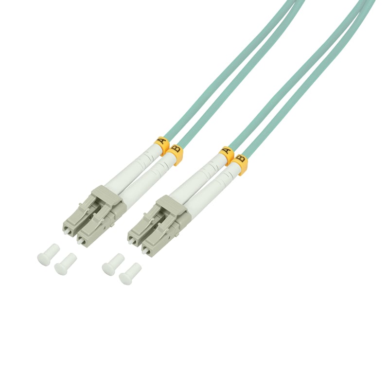 Logilink Glasfaser Patchkabel OM3 50/125Á LC-LC 0,5m türkis