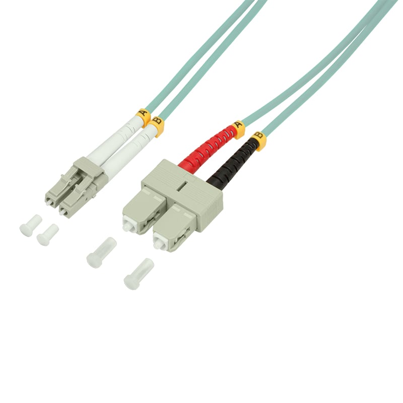 Logilink Glasfaser Patchkabel OM3 50/125Á LC-SC 1,0m türkis