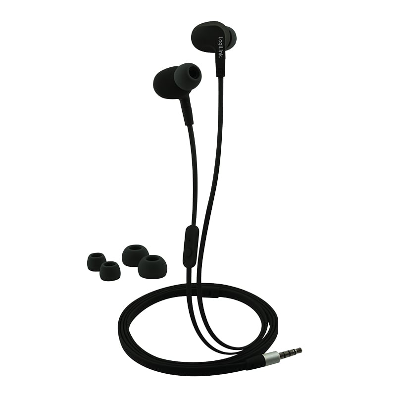 Logilink Sport Earphone In-Ear,waterafstotend,1x3,5mm,zwart.