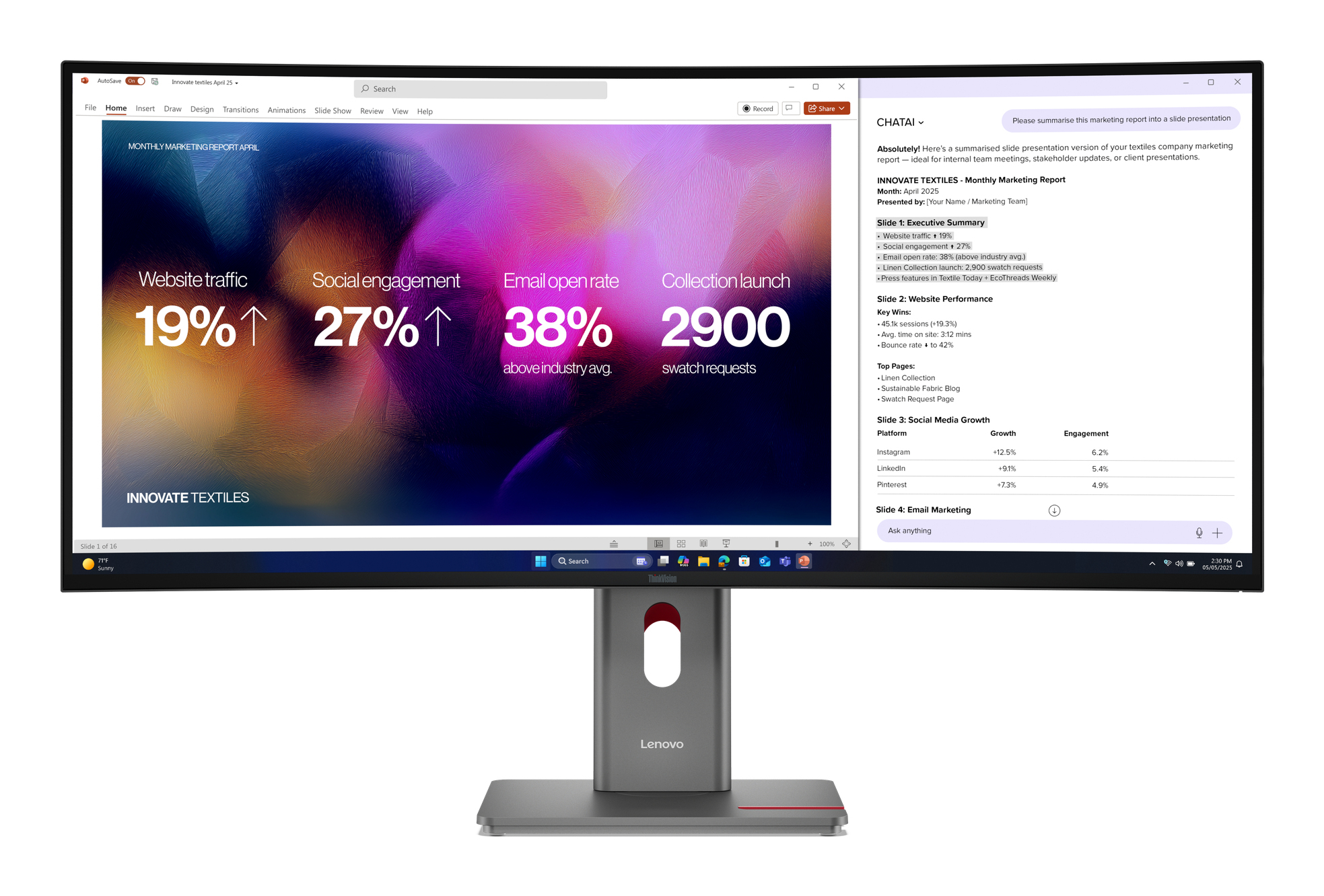 Lenovo ThinkVision P40WD-40 - Monitor