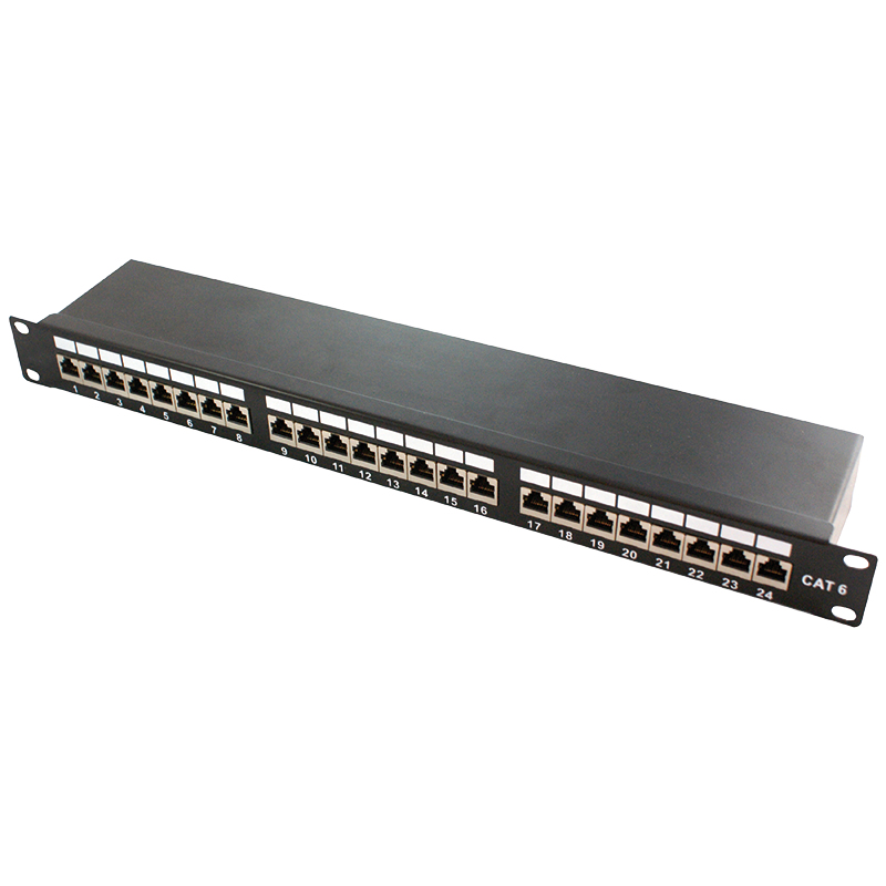 Logilink 19" Cat.6A Patchpanel, 24-Port, STP,Einbau,zwart