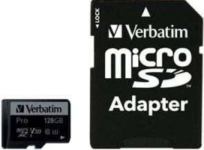 Verbatim PRO - Flashgeheugenkaart (microSDXC-naar-SD-adapter inbegrepen)