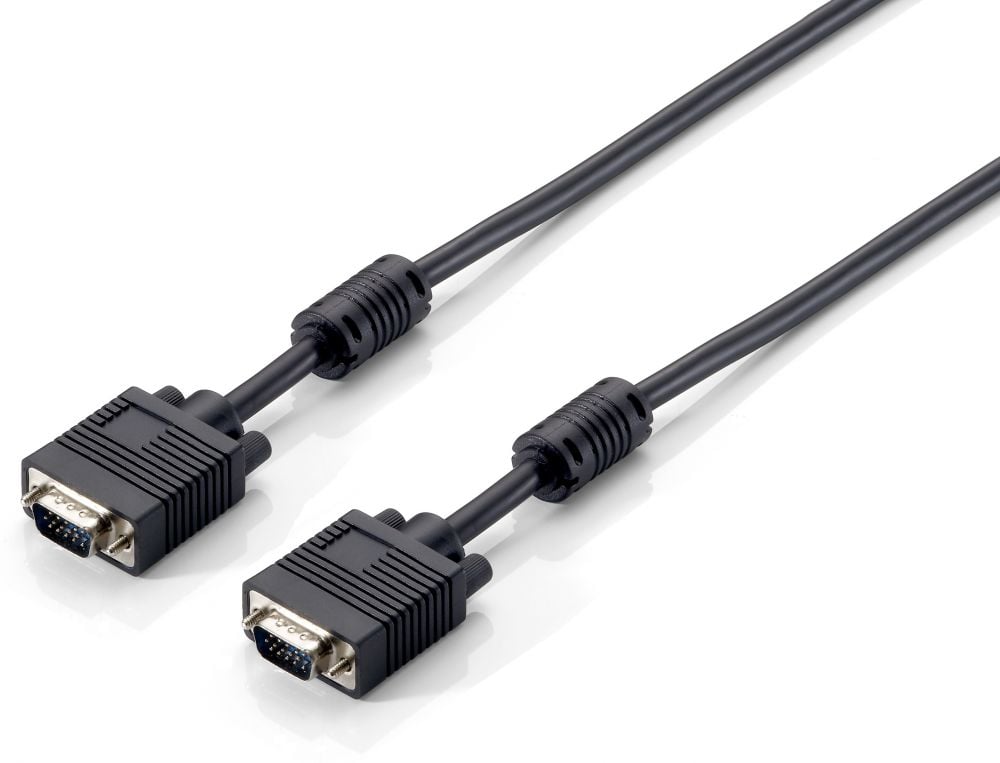 Equip 118813 HDB15 3+7 Cable, 30AWG, OD: 6mm, 8m, with ferrite