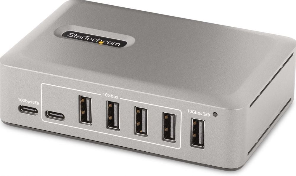 StarTech.com 10-Port USB-C Hub, 8x USB-A + 2x USB-C, Self-Powered w 65W Power Supply, USB 3.1 10Gbps Hub w BC1.2 Charging, DesktopLaptop USB Hub with