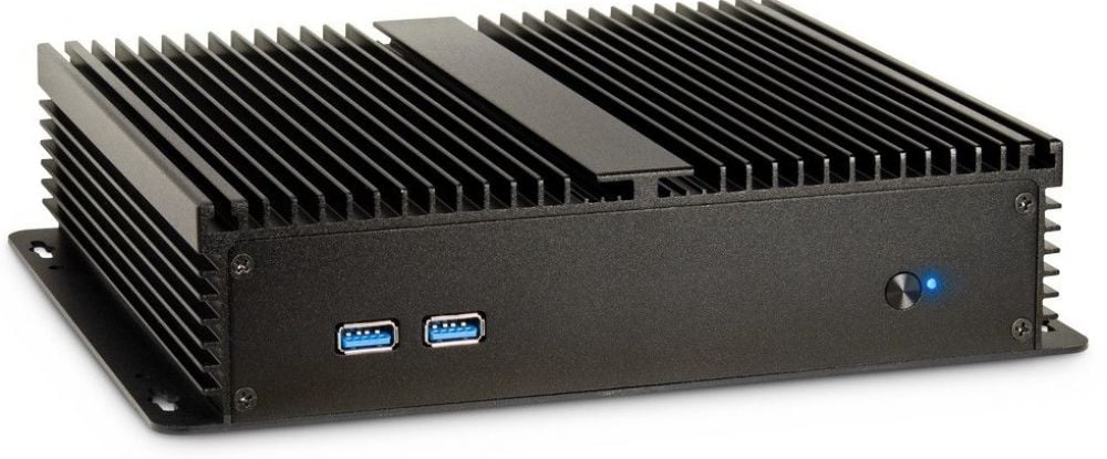Inter-Tech Behuizing Thin Mini ITX IP-40 black 2xUSB 3.0