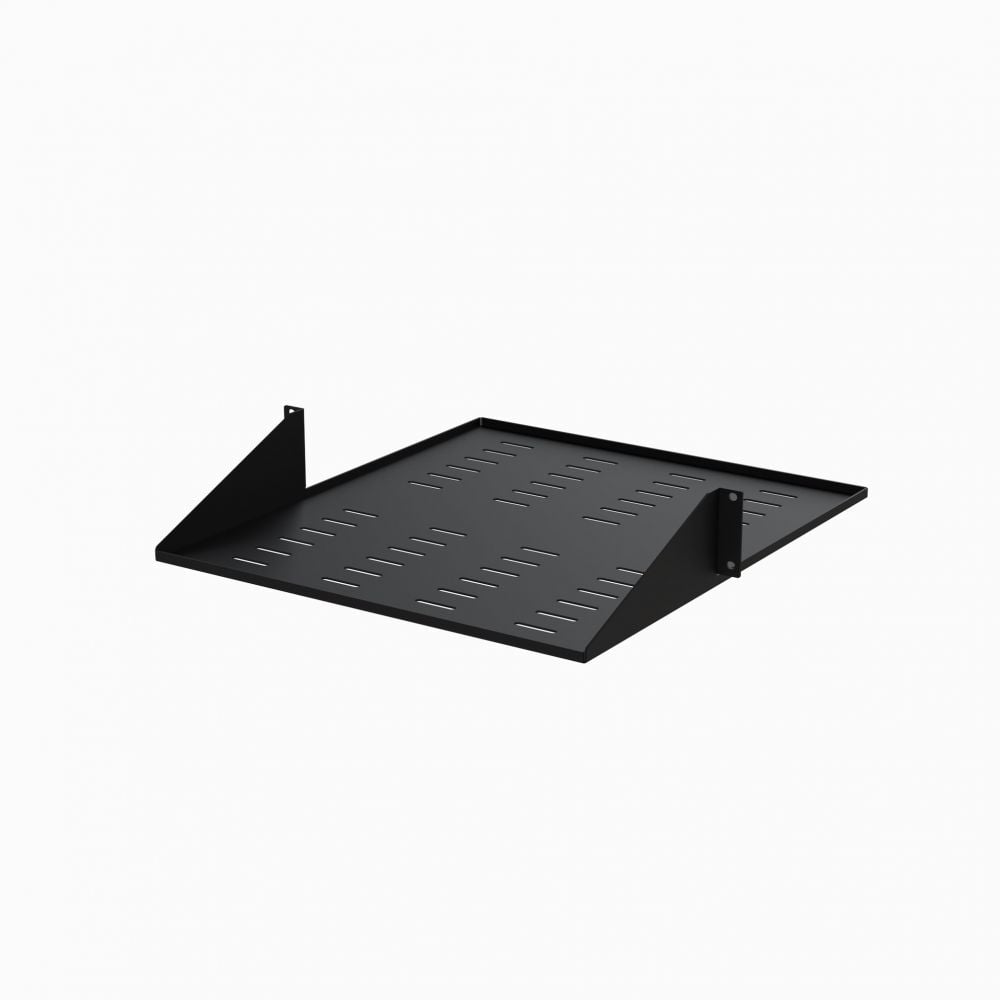 StarTech.com 2U Vented 19" 2-Post Network Rack Cabinet Shelf, 20in Deep Center Mount Cantilever Tray Rackmount Shelf for AVData Equipment Enclosure