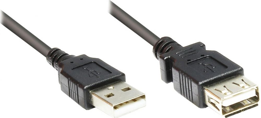 Good Connections USB2.0 verleng A-St.-A-Bu. zwart. 1,8m