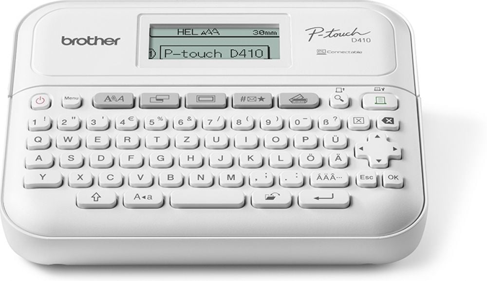 print Brother P-Touch D410 TZe / 3,5 - 18mm
