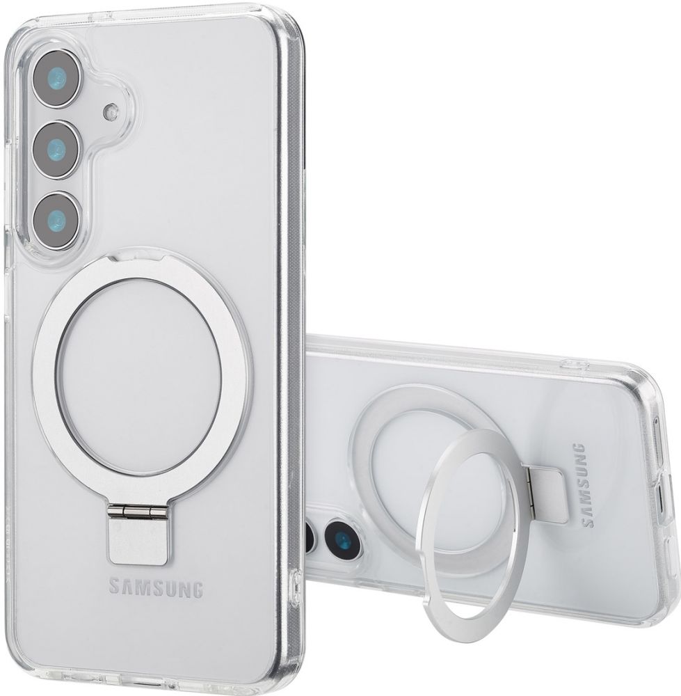 Accezz Ring Stand Backcover met MagSafe Samsung Galaxy S25 - Transparant