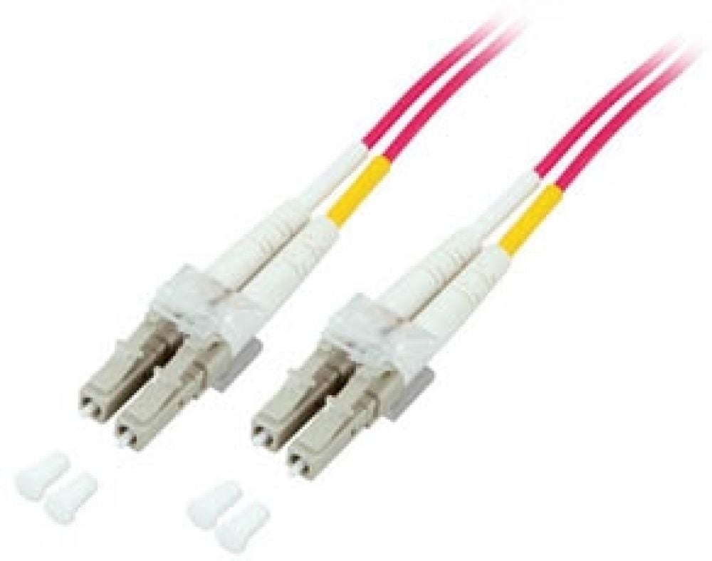 Duplex Jumper LC-LC 50/125,OM4,LSZH,erika violet,2.0mm,5m
