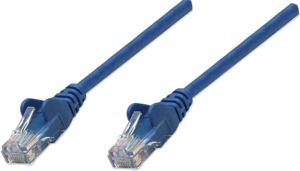 Intellinet Patchkabel RJ45 U/UTP Cat5e 0.5m Hebelschutz blauw