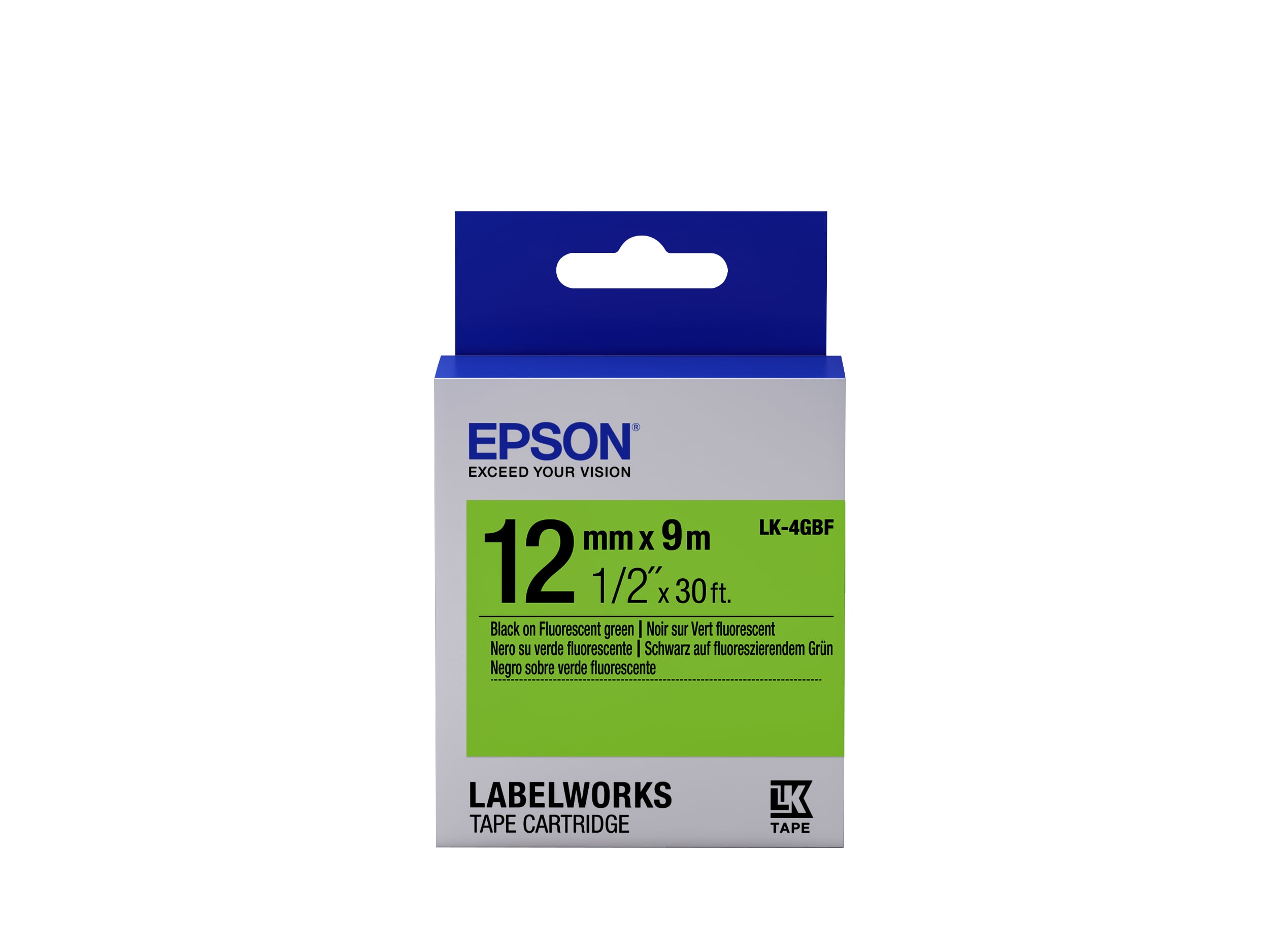 Epson LabelWorks LK-4GBF - Zwart op groen