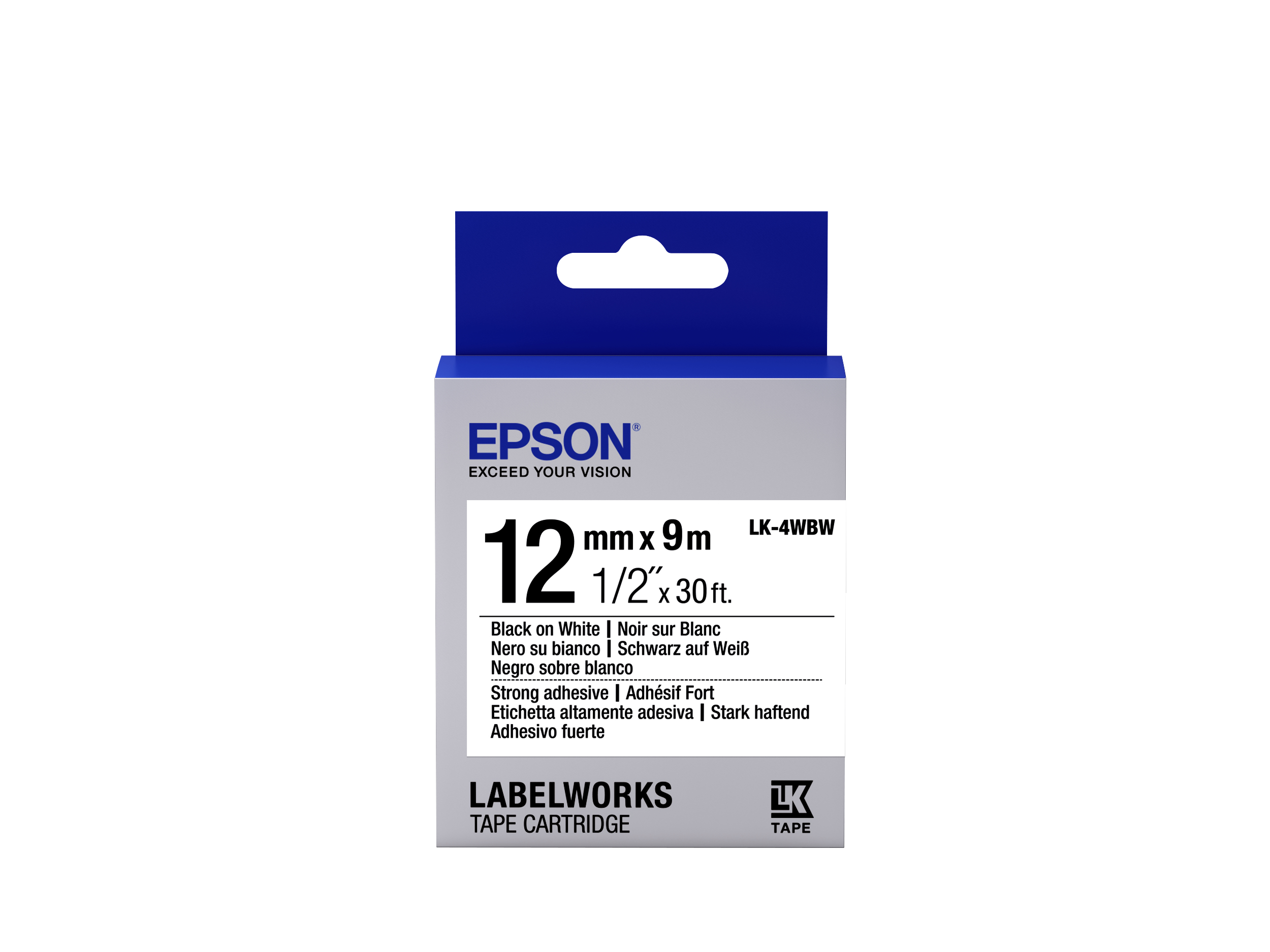 Epson LabelWorks LK-4WBW - Sterke kleeflaag
