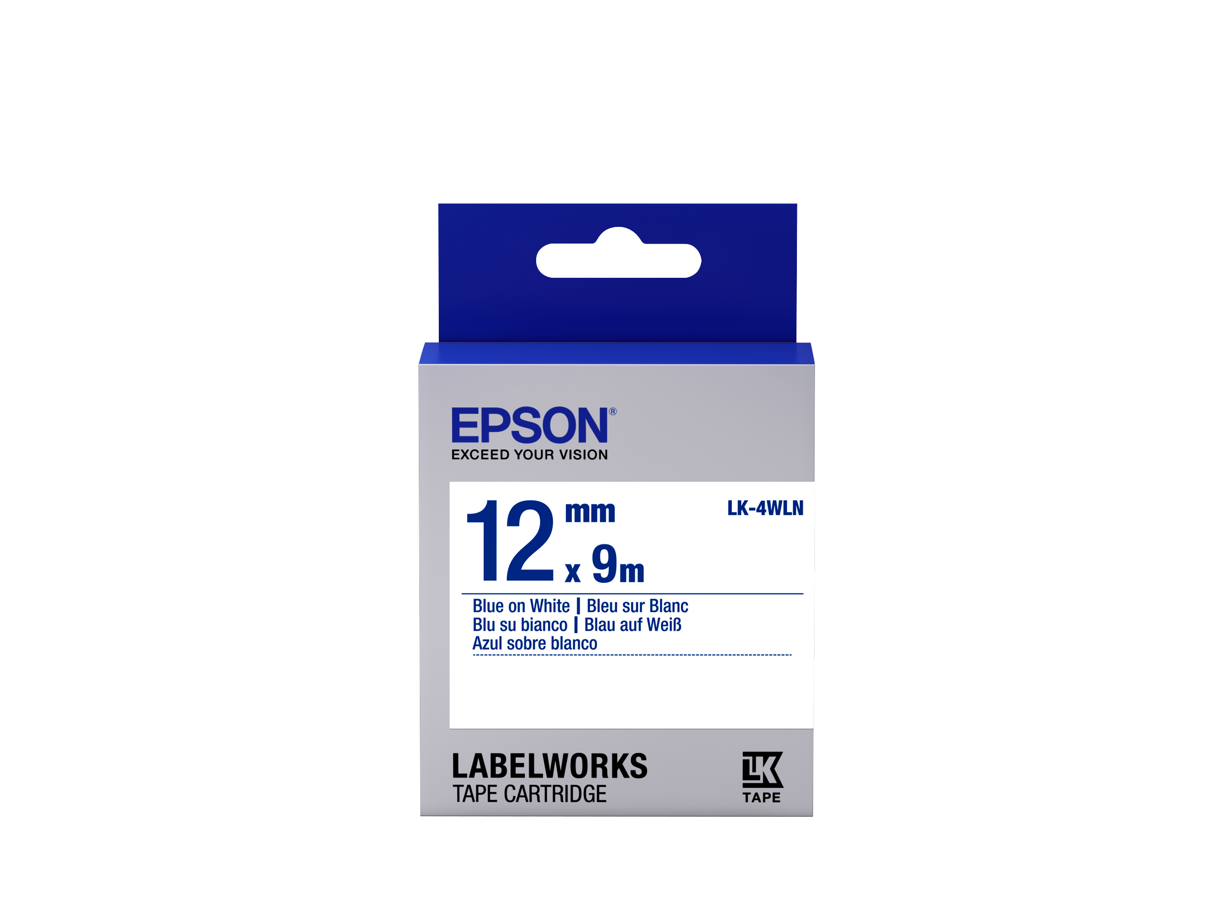 Epson LabelWorks LK-4WLN - Blauw op wit