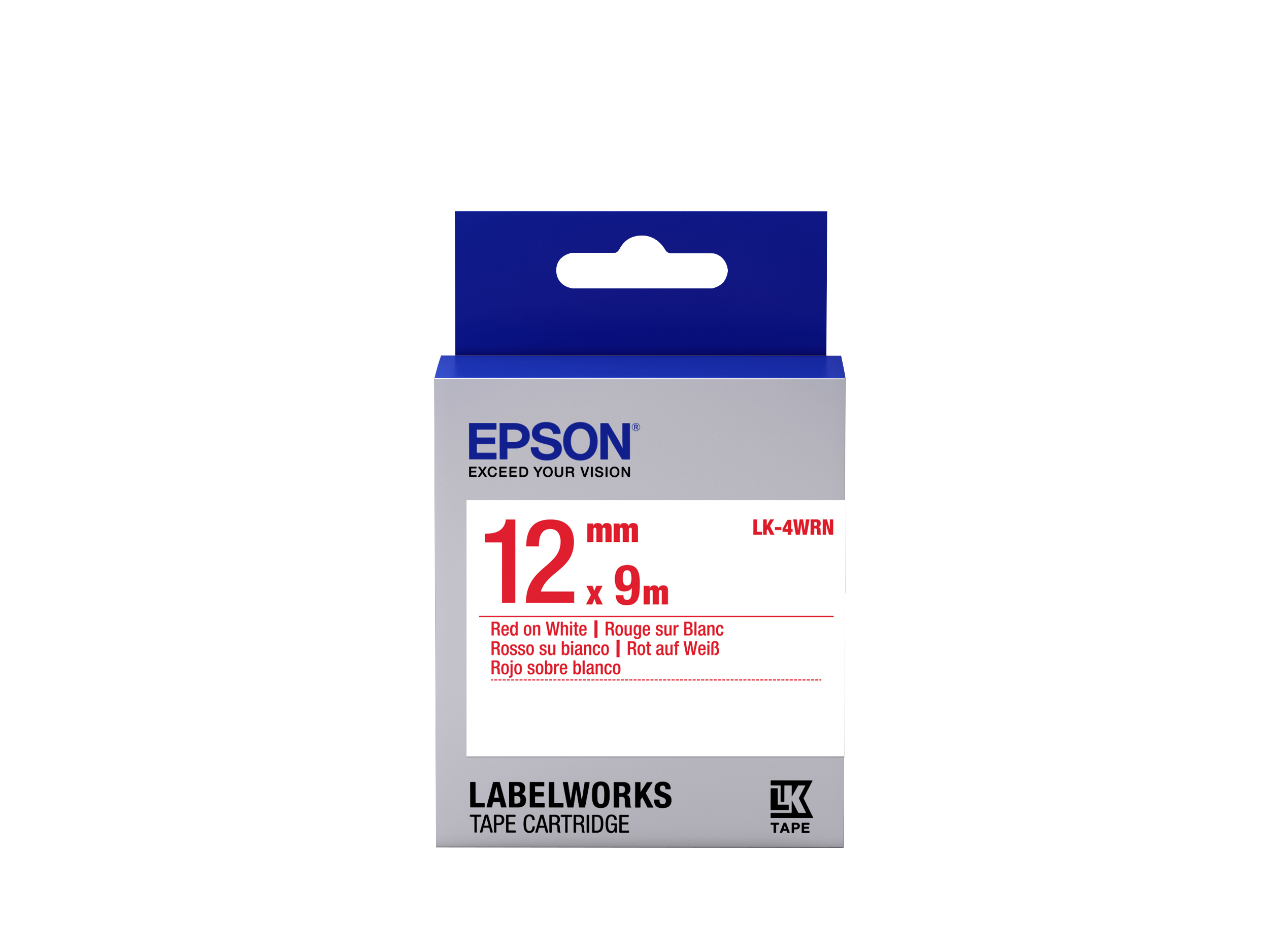 Epson LabelWorks LK-4WRN - Rood op wit