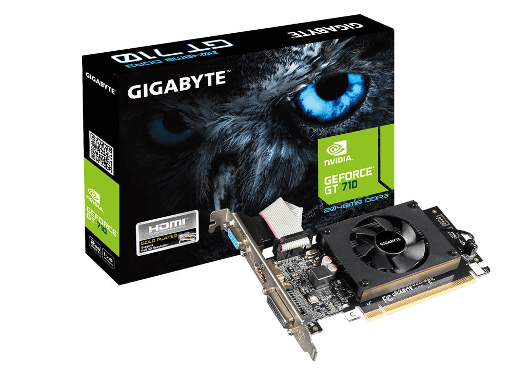 Gigabyte GT710 N710D3-2GL 2GB GDDR3 HDMI DVI LP