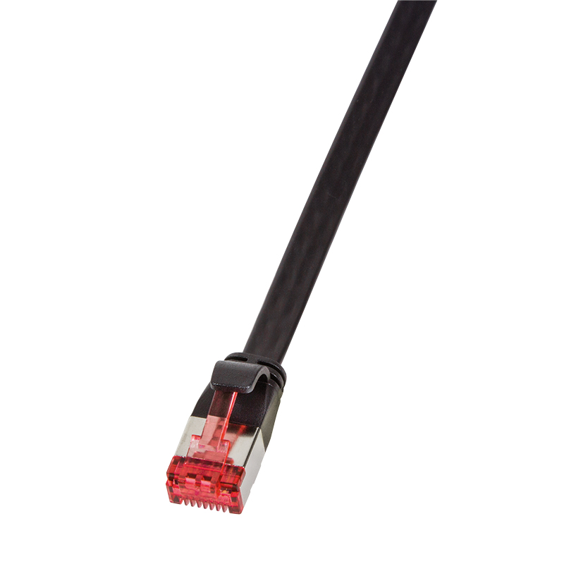 Logilink Flachpatchkabel 2xRJ45 U/FTP Cat6A 15.0m zwart