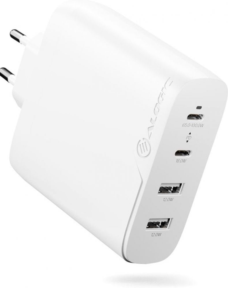 Alogic Lader 100W 4 Port (2x USB-C, 2 x USB 3.0 A) weiÃ