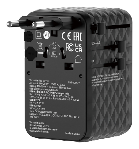 Verbatim Charge 'n' Travel - Universele Reisadapter
