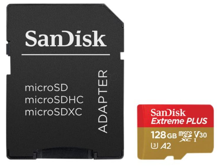 SanDisk Extreme PLUS microSDXC V30 128GB - Flashgeheugenkaart