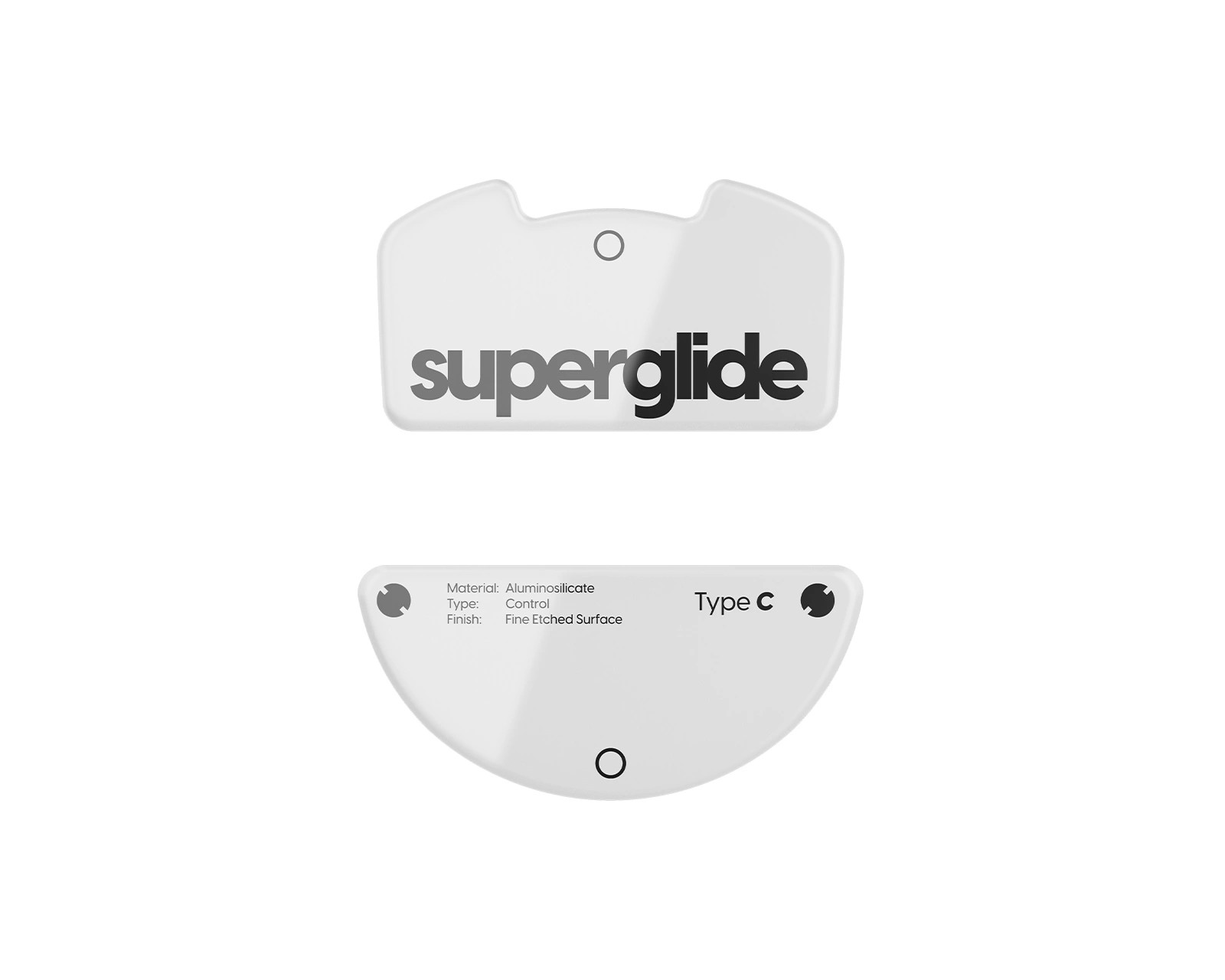 SUPERGLIDE Superglide Version 2 Glass Skates for Razer Viper V3 Pro White - Muisvoeten