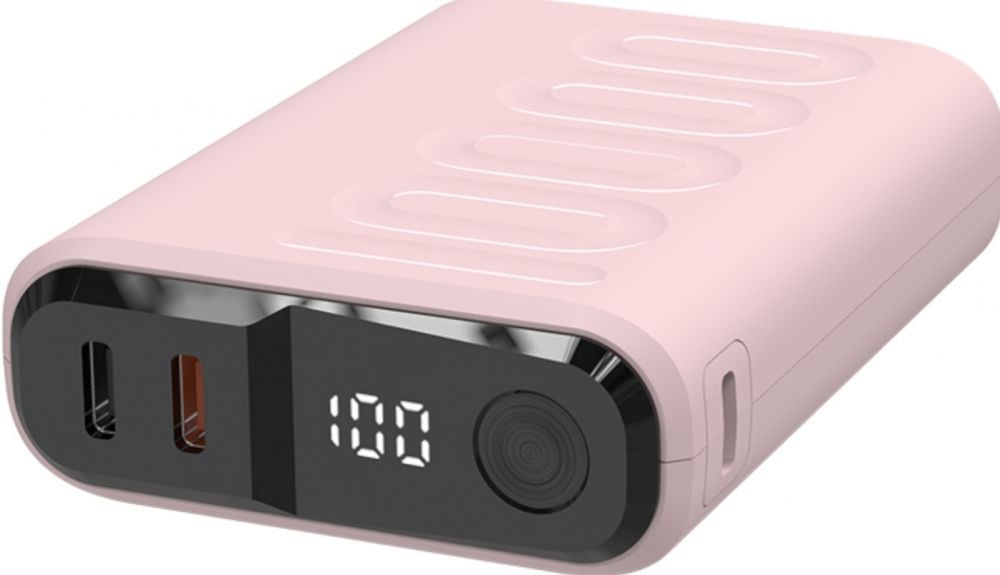 Powerbank RealPower PB-10000C PD+ met 3xType-C,Rose