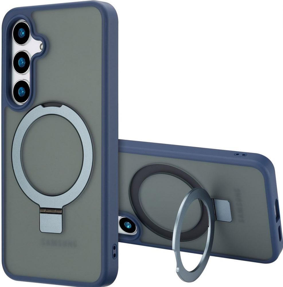 Accezz Ring Stand Backcover met MagSafe Samsung Galaxy S24 Plus - Blue