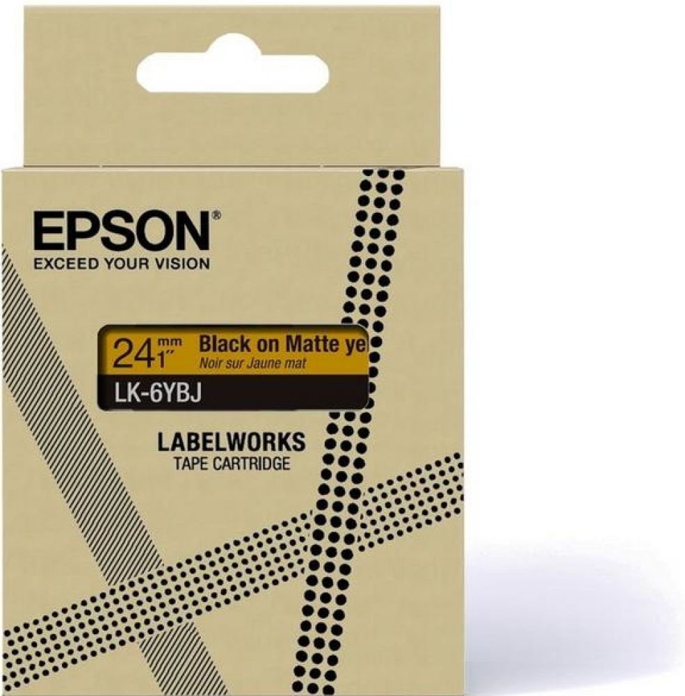 Epson LabelWorks LK-6YBJ - Zwart op mat geel