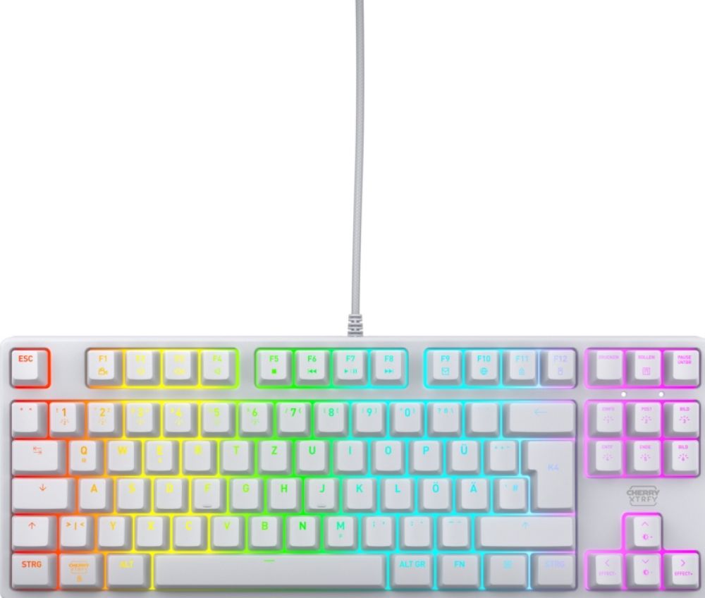CHERRY XTRFY K4V2 TKL keyboard, white