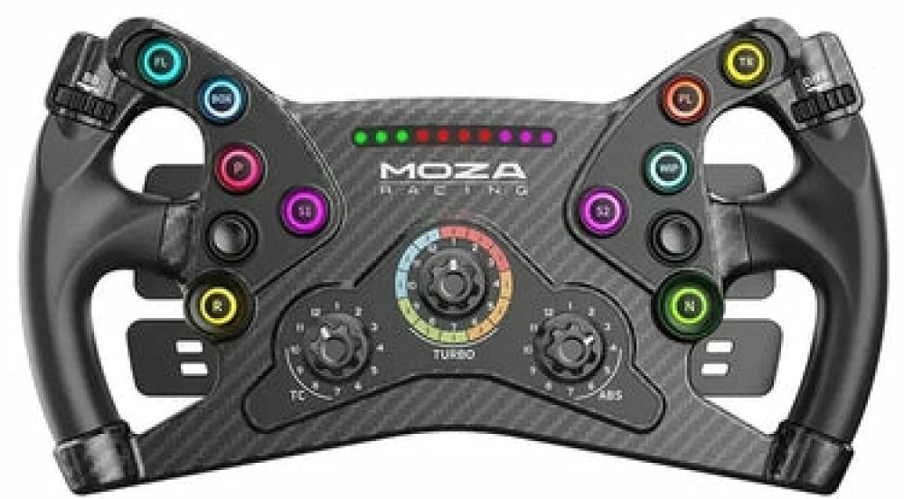 MOZA KS Formula Steering Wheel - GT‑style 300 mm - RGB knoppen - magnetische paddles - voor PC - zwart