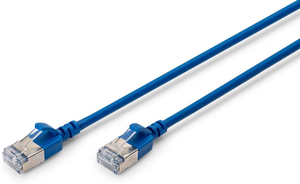 DIGITUS Patchkabel CAT 6A F/FTP Slim 0,30m blauw