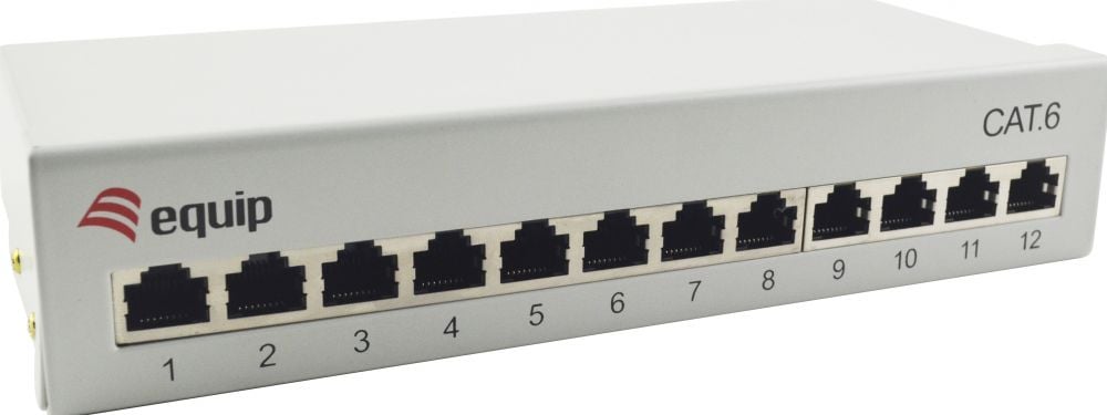 Equip Patchpanel 12x RJ45 Cat6 Desktop grijs