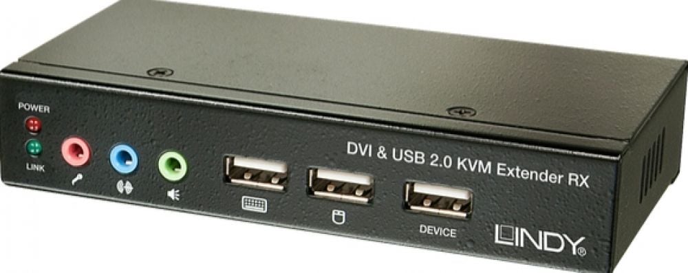 Lindy Cat5 KVM Extender Classic DVI USB Audio, 50m