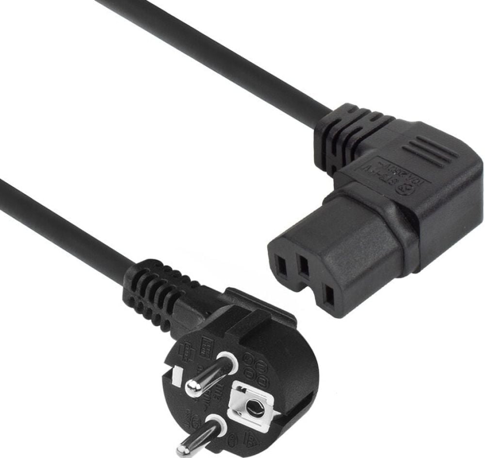 PWRCORD CEE7/7-C15 R ANG 2.00M. 1 stk