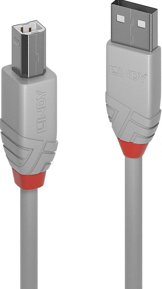 Lindy USB 2.0 Kabel Type A/B Anthra Line M/M 1m