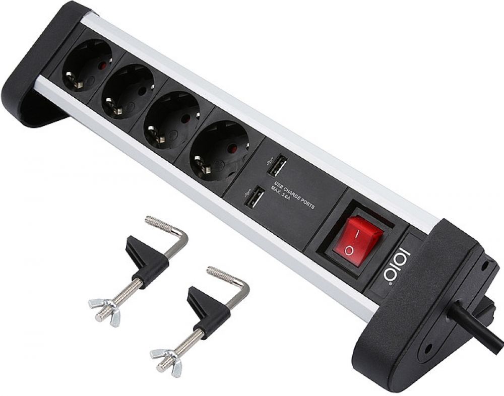 Olympia IOIO 4-lade stekker omlijsting met 2x USB "SL 2425 U"