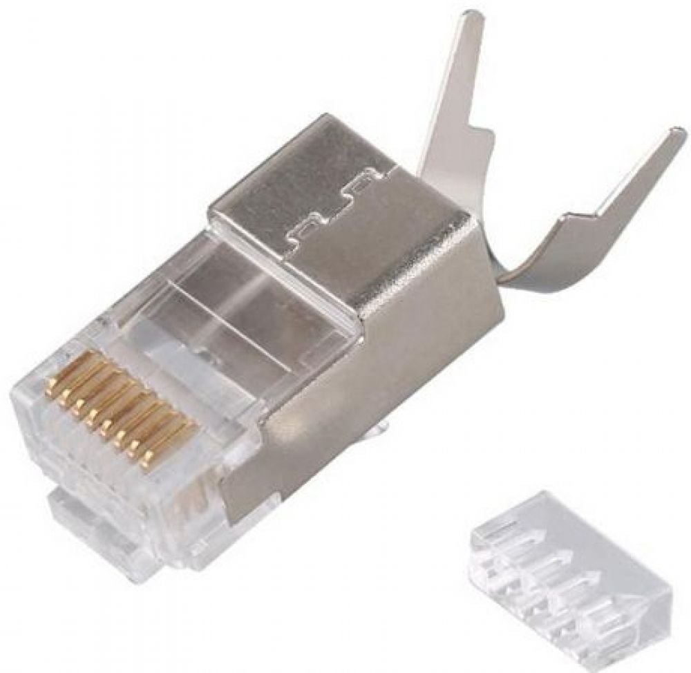 Equip stekker Cat.8 RJ45 afgeschermd 50er Set grijs