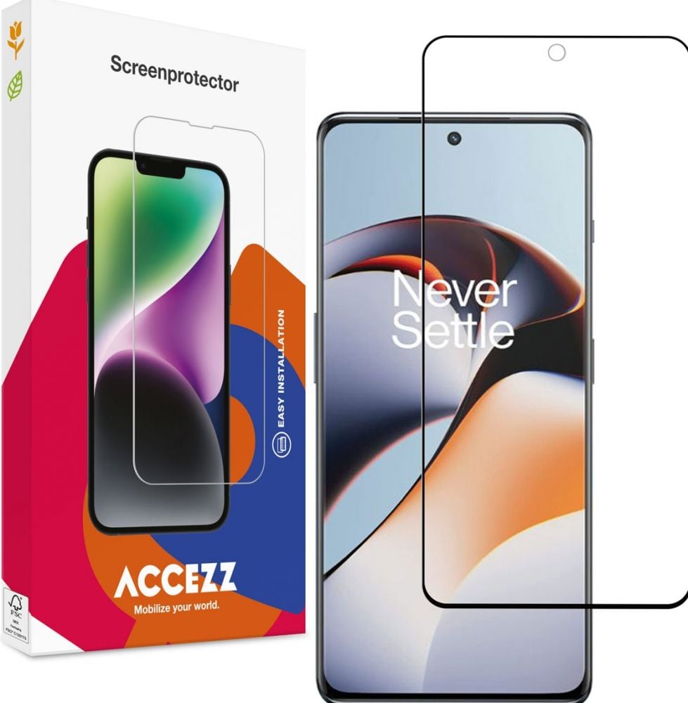 ACCEZZ Accezz Gehard Glas Full Cover Screenprotector OnePlus 12R - Transparant