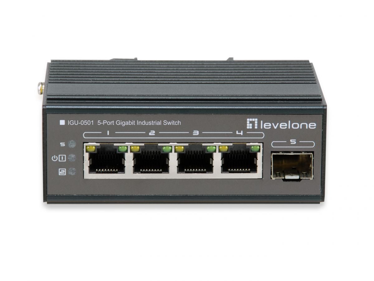 LevelOne Switch 5x Ge IGU-0501 PoE DIN-Rail,-30°C to 65°C
