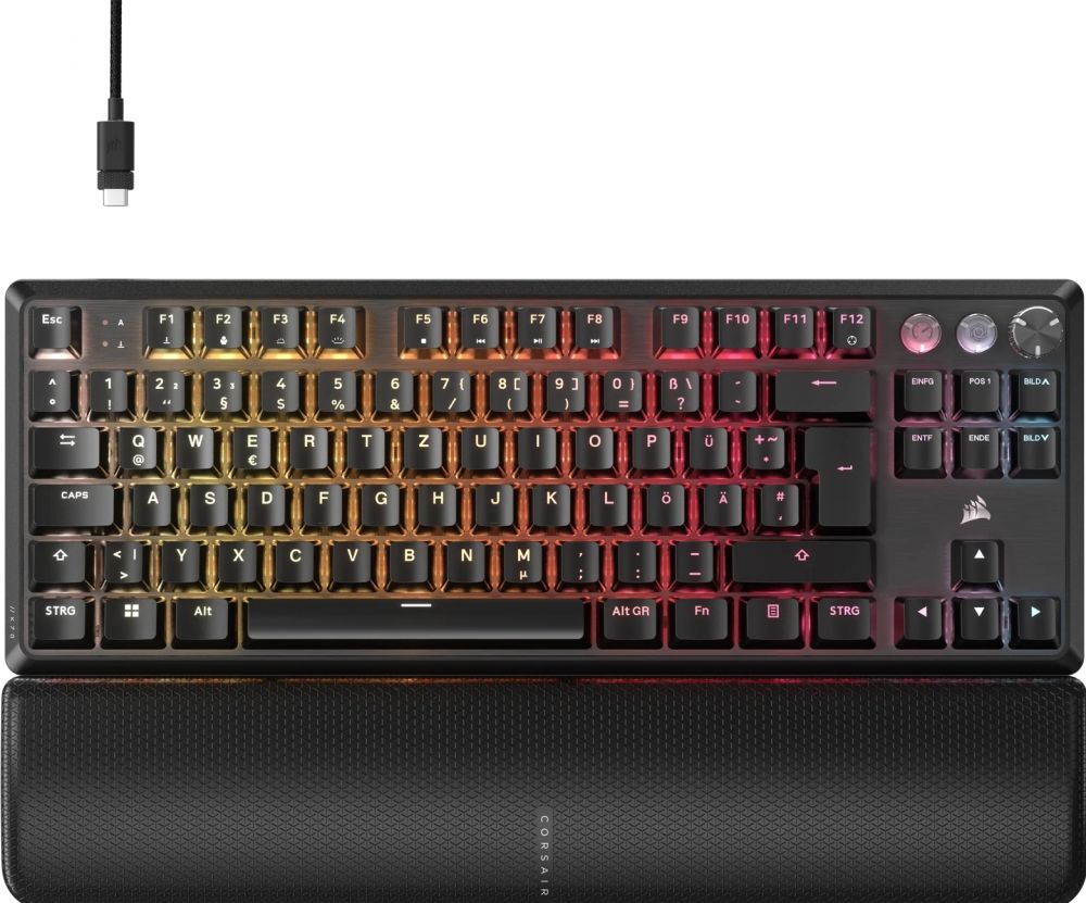 Backlit RGB LED, CORSAIR MGX v2, Black, Black ABS Keycaps