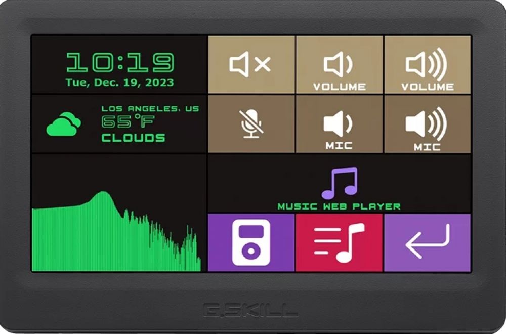 G SKILL WiGiDash PC Command Panel GD-A7PCCSK-WGD 7" touch