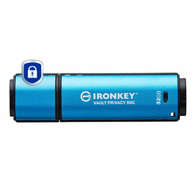 Kingston IronKey VP50 Type-C 32GB Blue - USB-Stick