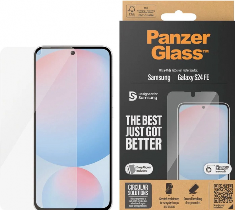 PanzerGlass Screenprotector 7378 - Geschikt voor Samsung Galaxy S24 FE Glazen