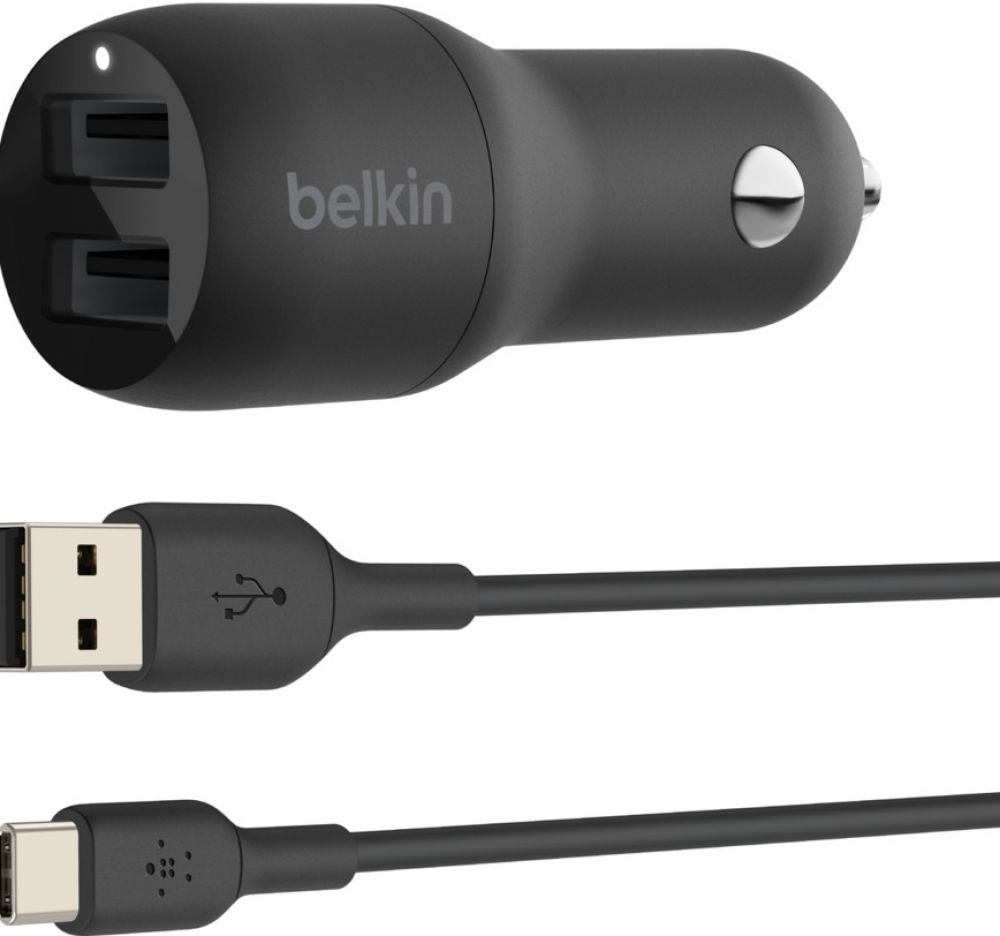 BELKIN Belkin BoostCharge Dual Charger - Stroomadapter voor auto
