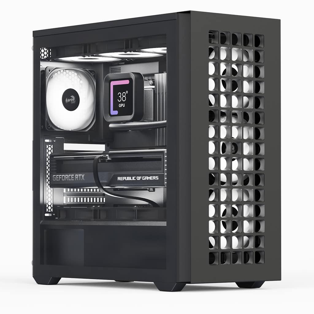 AeroCool Behuizing Midi D502A-G-BK-V1 (B/Mesh/ATX)
