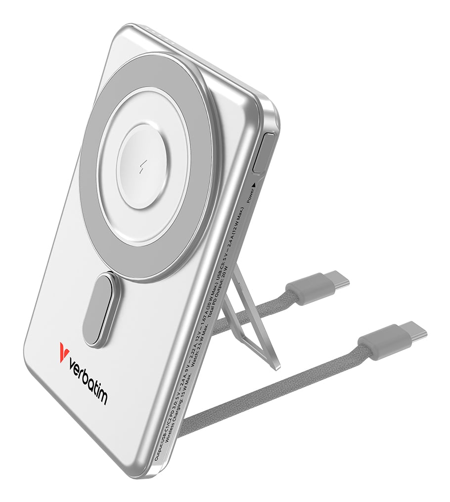 Verbatim  Charge 'n' Go Power Silver - Magnetische Draadloze Power Bank
