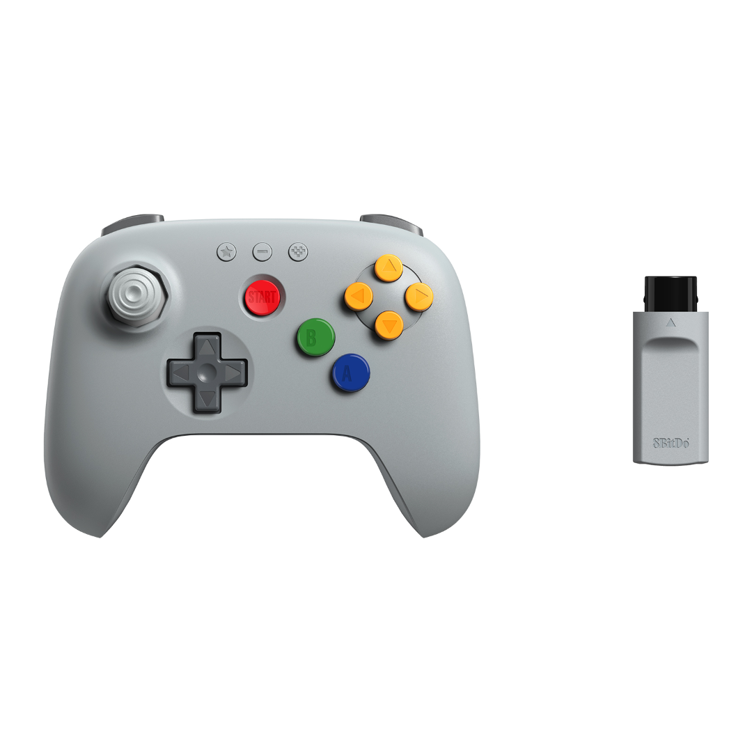 8BitDo 64 Wireless 2.4G Classic Grey - Controller