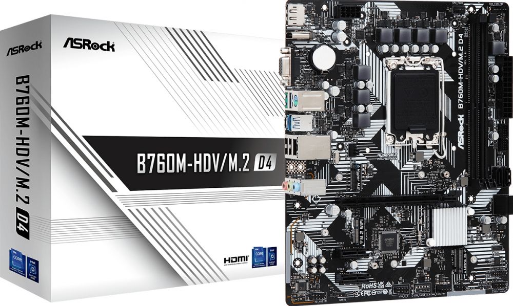 ASROCK B760M-HDV/M.2 D4 - Moederbord