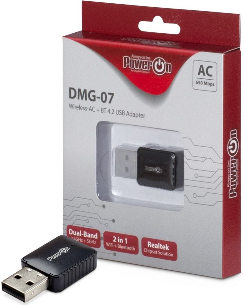 Inter-Tech Wireless + Bluetooth USB Adapter DMG-07 650Mbps retail