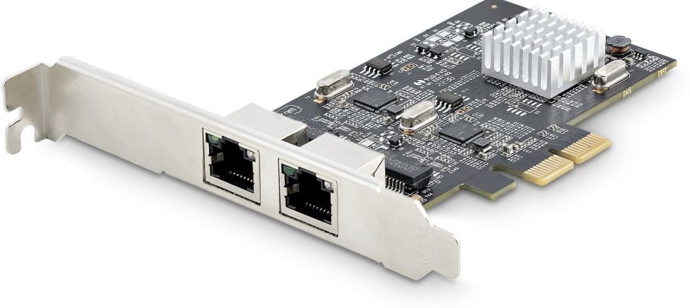StarTech.com 2-Port 2.5Gbps NBASE-T PCIe Network Card, Intel I225-V, Dual-Port Computer Network Card, Multi-Gigabit NIC, PCI Express Server LAN Card,